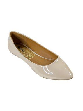 Qupid Pika-01XX Women’s Nude Pointed Toe Flats Shoes